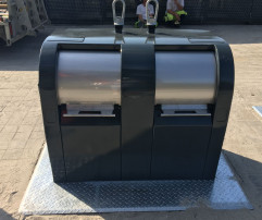 podwójny wrzut - podziemny pojemnik, kontener